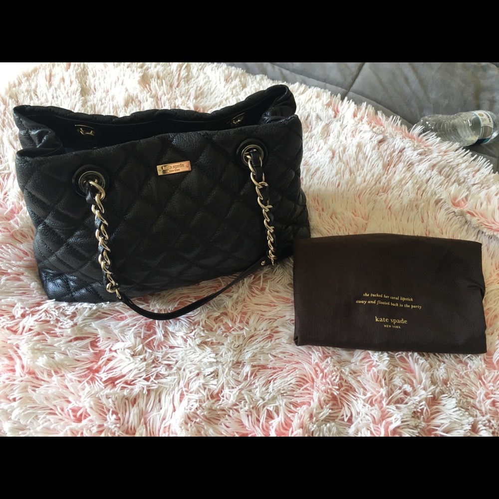 Kate Spade Gold Coast quilted chain strap purse